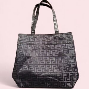 Black Patterned Tote Bag - Women Bags